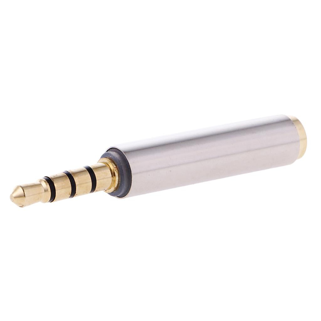 4x4 Pole Male to Female Converter Connector Audio Headphone Microphone Adapter