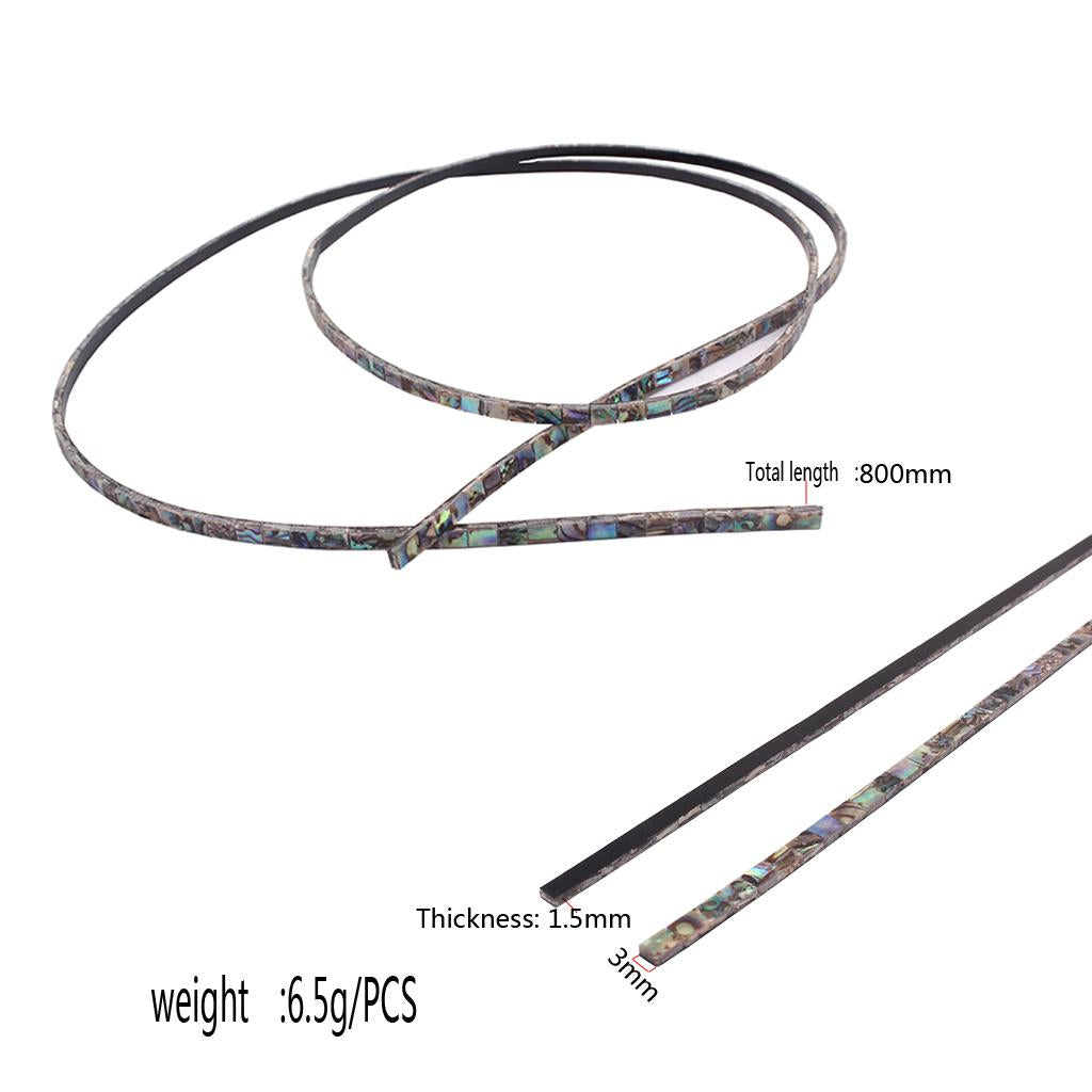 8Pcs Guitar Mandolin Ukulele Maker Binding Inlay Strips 800x3x1.5mm