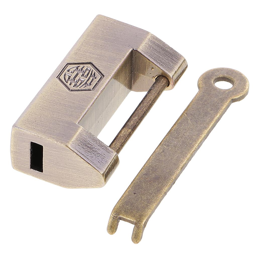 4xChinese Vintage Padlock Jewelry Box Lock Furniture Hardware Lock Retro Lock