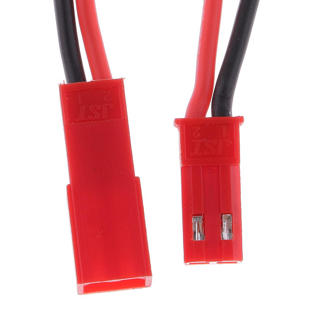 2x5 Pairs 10cm 22AWG Silicon Wire 2-Pin JST Connector Plug Male&Female