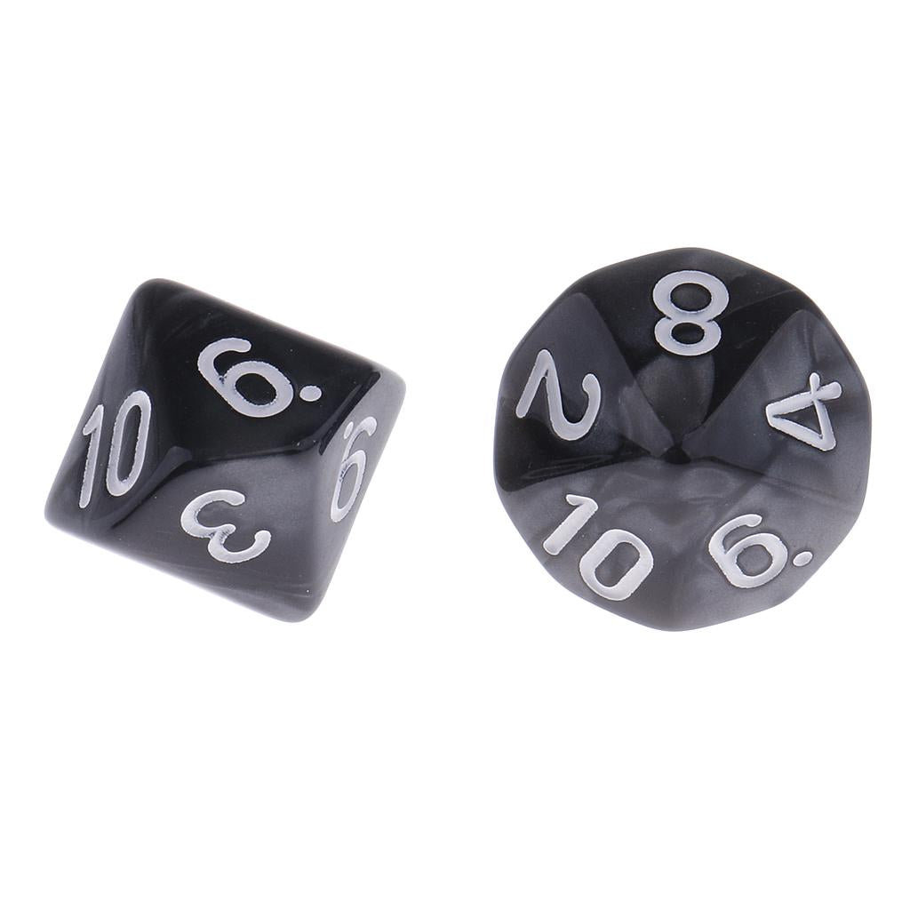 50 Pieces Plastic 10-sided Dice D10 Digital Dice for Party Bar Game Props