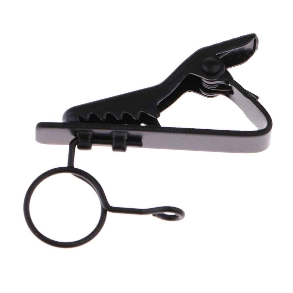 Durable Metal Small Microphone Hands Free Collar Tie Clip with Ring 10mm for Stage Show Mic Accessory