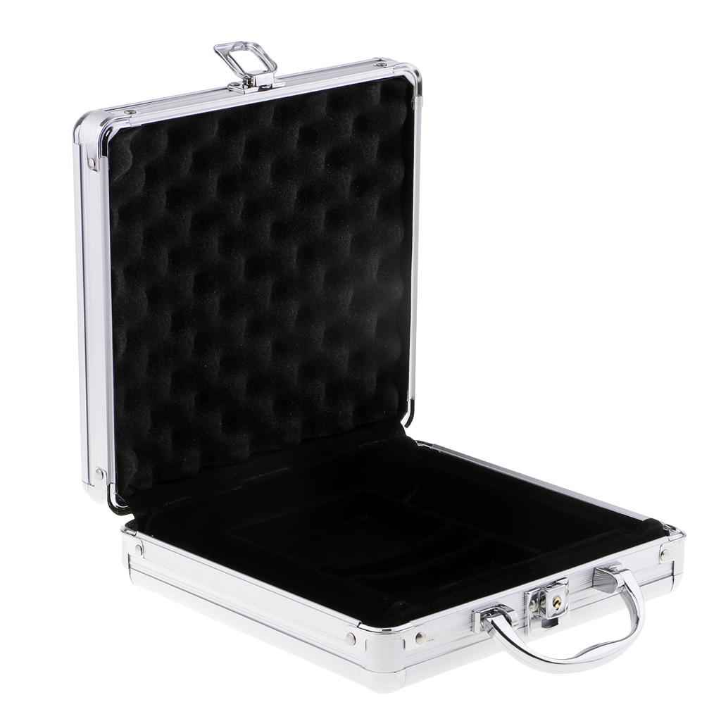 Portable Poker Chips Aluminum Case Container Poker Chips Storage Box 100pc