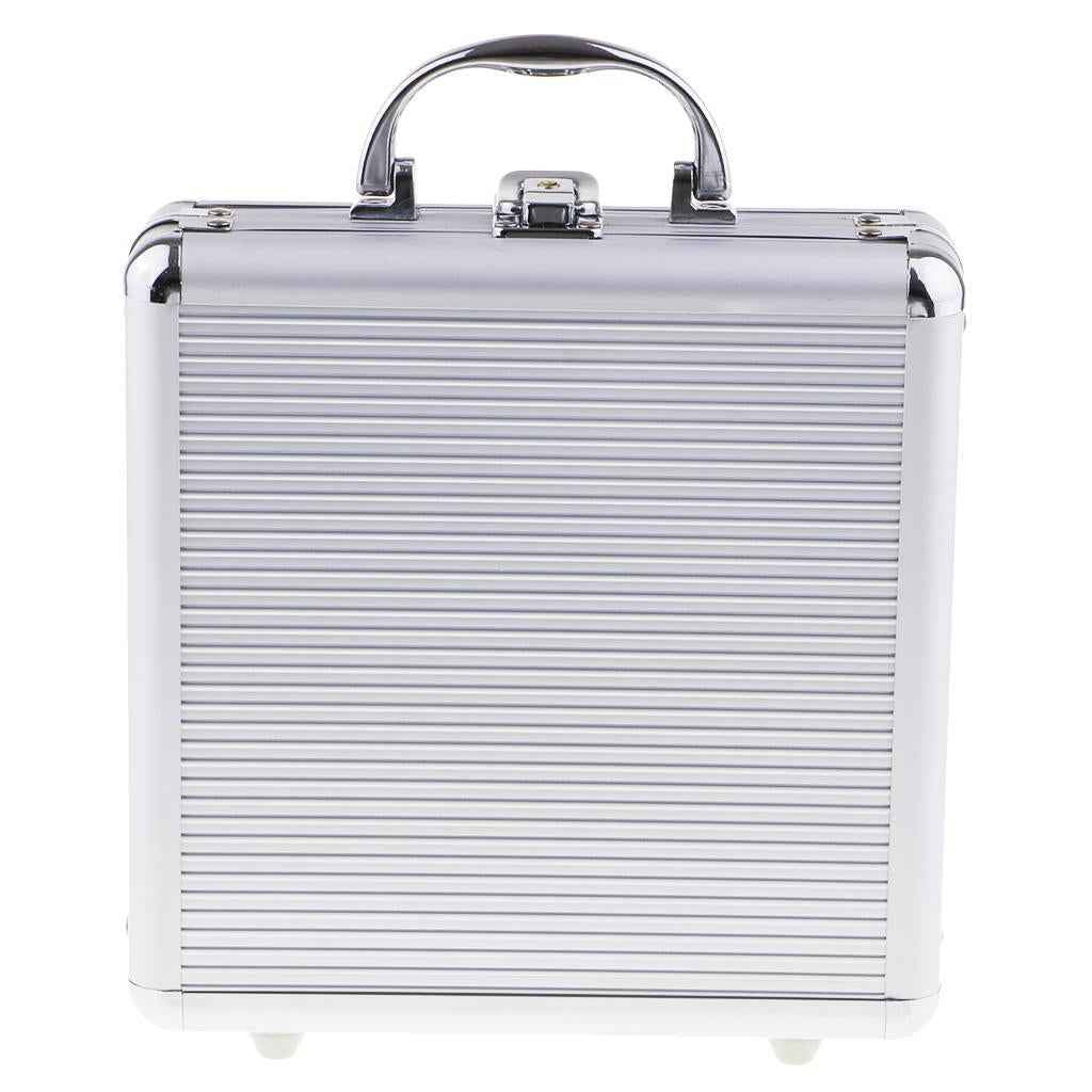 Portable Poker Chips Aluminum Case Container Poker Chips Storage Box 100pc