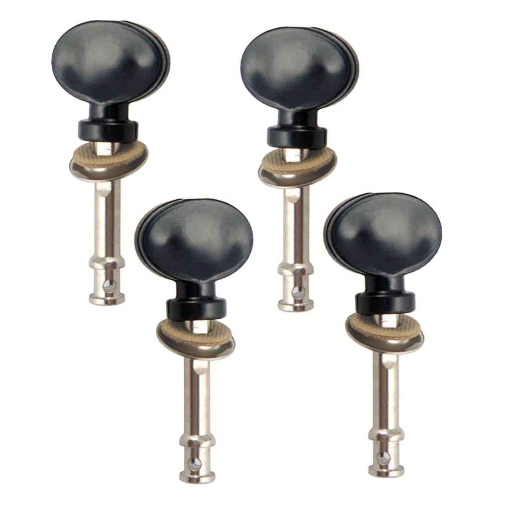 Set of 4 Ukulele Strings Tuning Pegs Keys for Ukulele Guitar Parts Black