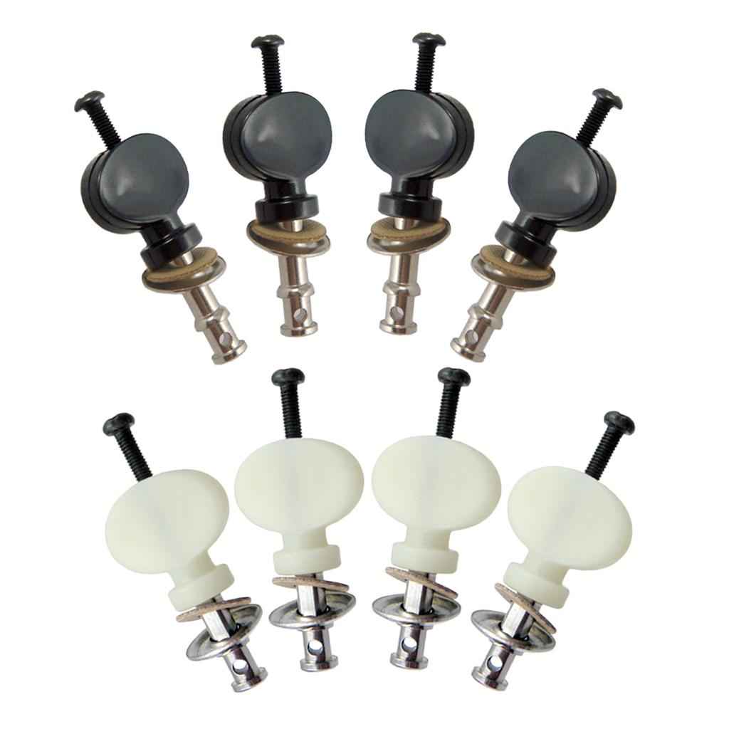 Set of 4 Ukulele Strings Tuning Pegs Keys for Ukulele Guitar Parts Black