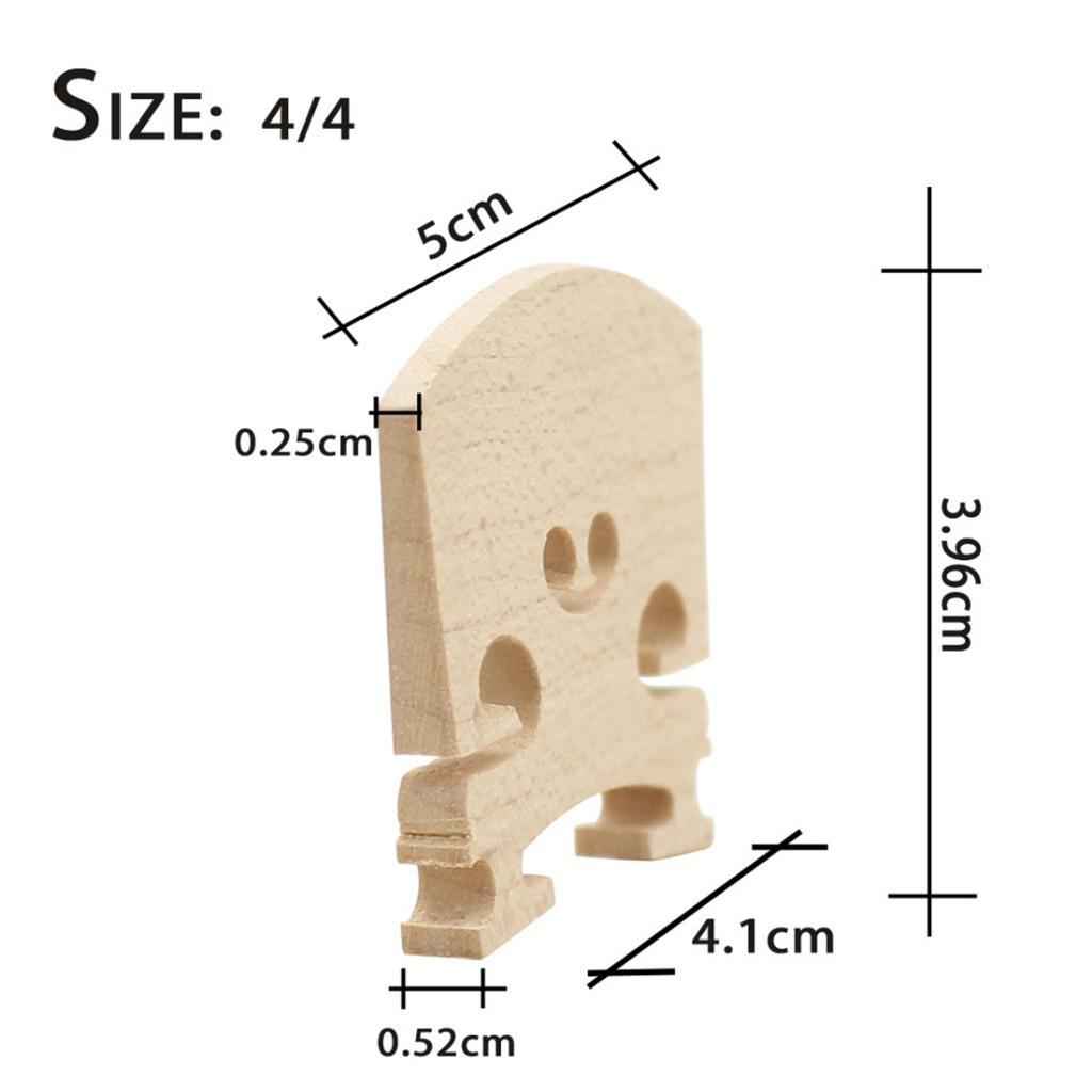 5PCS Maple Wood Violin Bridge for 4/4 Full Size Violin Replacement Durable
