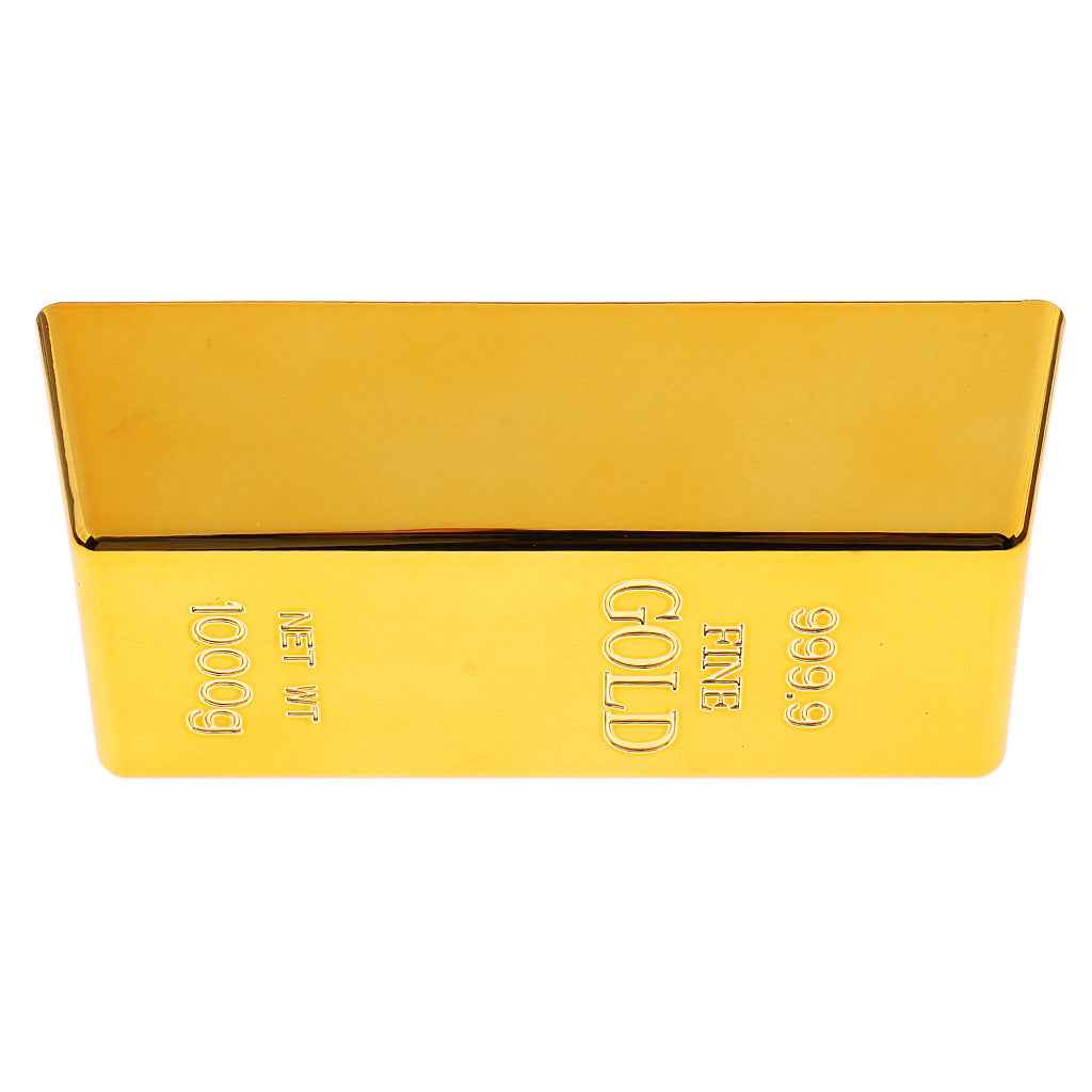 Fake Plastic Gold Bar Bullion Desk Table Office Decoration Fancy Dress Party
