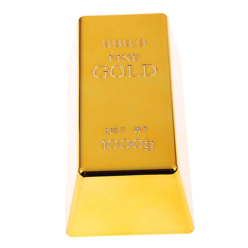Fake Plastic Gold Bar Bullion Desk Table Office Decoration Fancy Dress Party