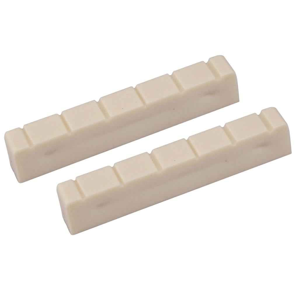 2 Pieces Plastic Classical Classic Guitar Nuts 6 String Slotted Guitar Parts