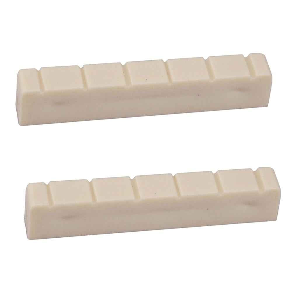 2 Pieces Plastic Classical Classic Guitar Nuts 6 String Slotted Guitar Parts