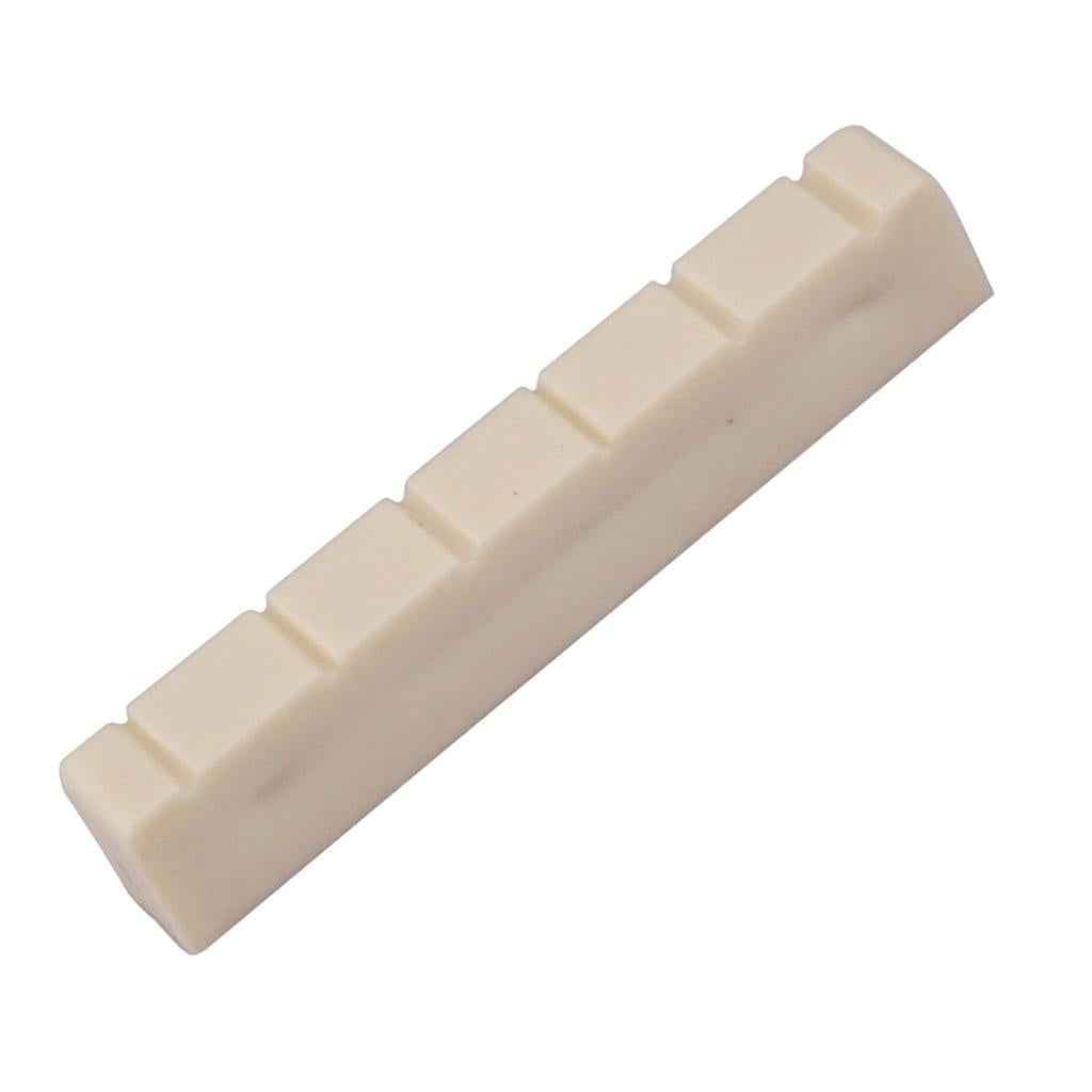 2 Pieces Plastic Classical Classic Guitar Nuts 6 String Slotted Guitar Parts