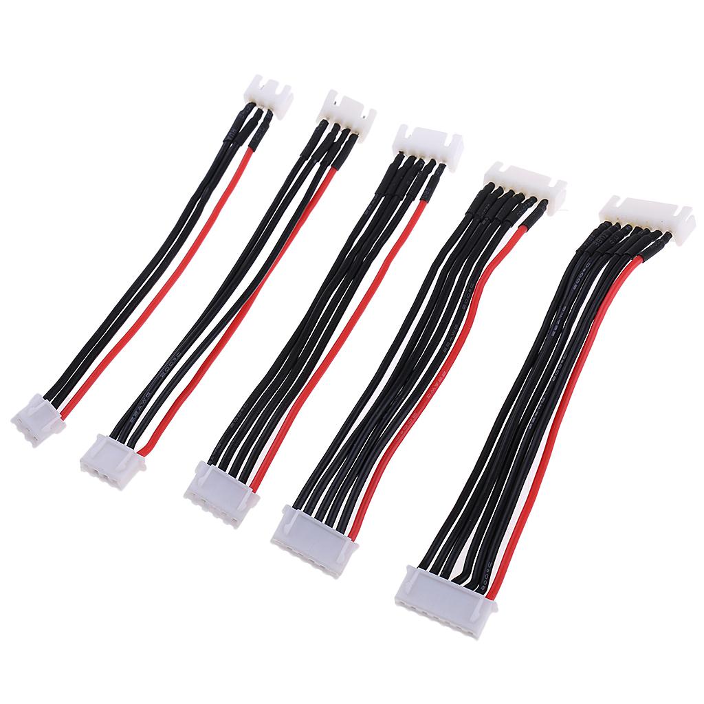 10 Pieces JST-XH 2S 3S 4S 5S 6S LiPo Balance Cable Charging Power Wire 10cm