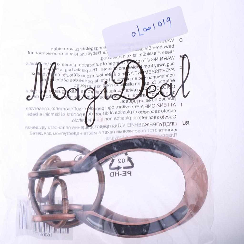 3xMetal Ring Solution Intellectual Deduction Unlock Puzzle Toys Red Copper
