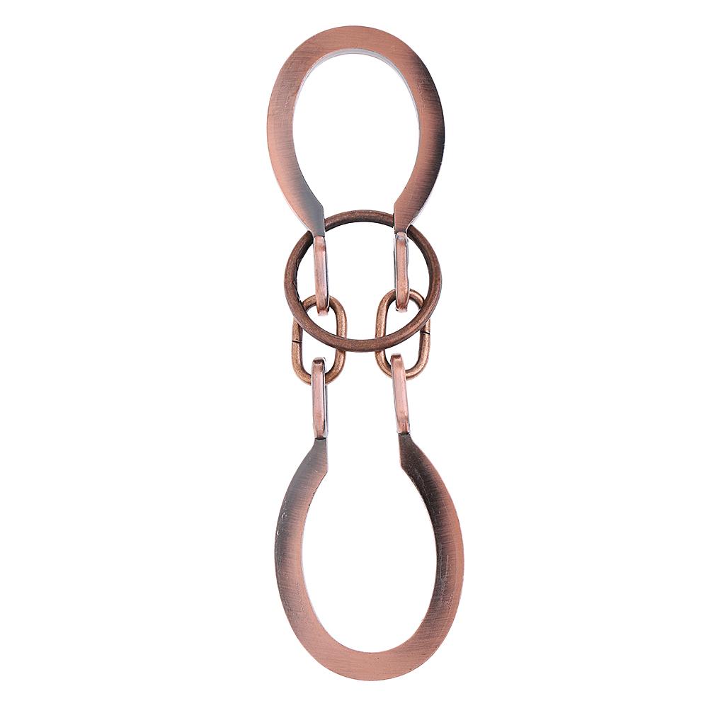 4xMetal Ring Solution Intellectual Deduction Unlock Puzzle Toys Red Copper