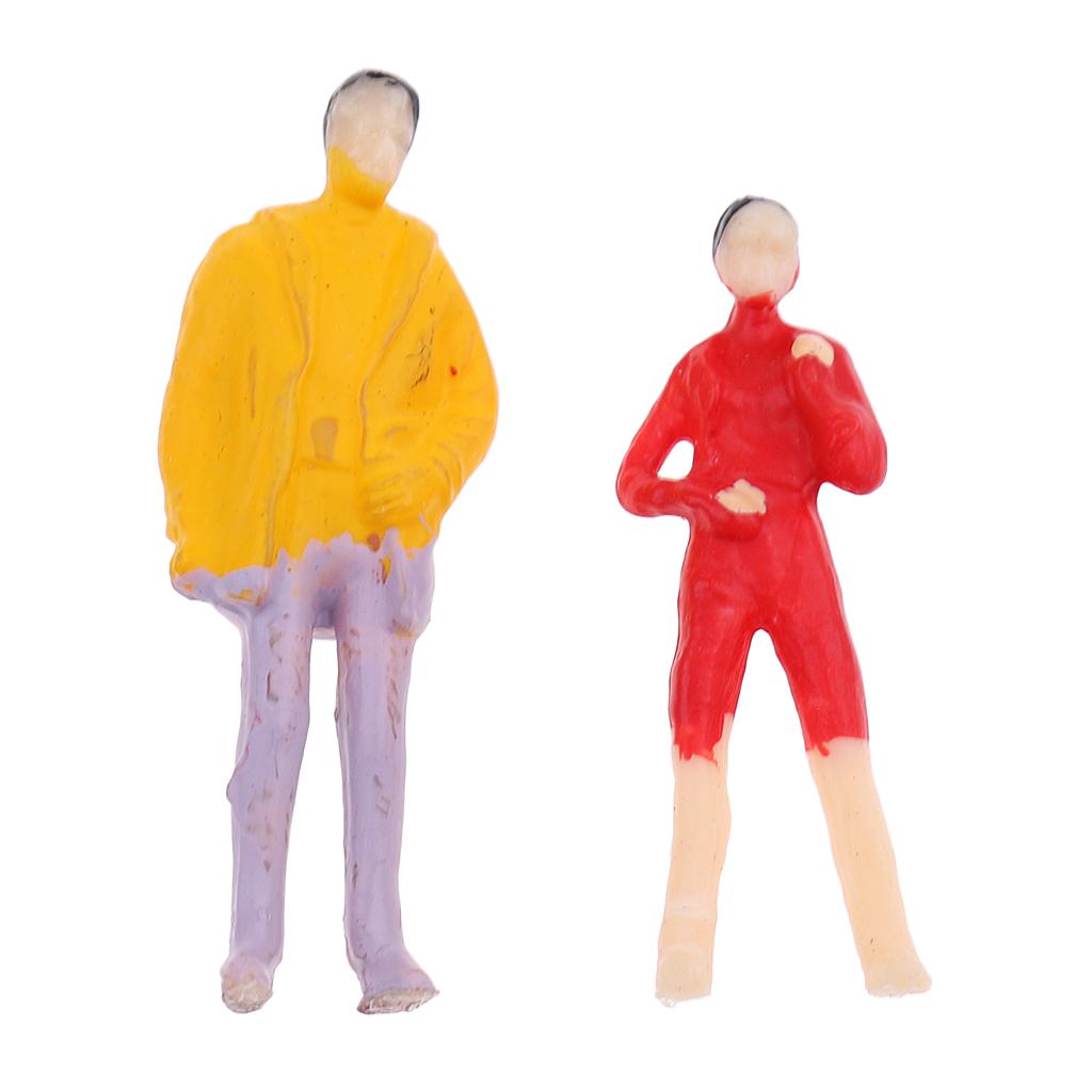 3xLayout Model People Figure Train HO Painted 1/75 for Street Scene Building
