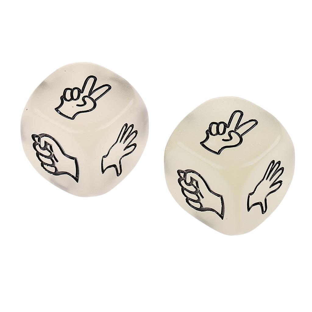 4x2 Pieces Finger-guessing Game Funny Dice Rock-Paper-Scissors Entertainment