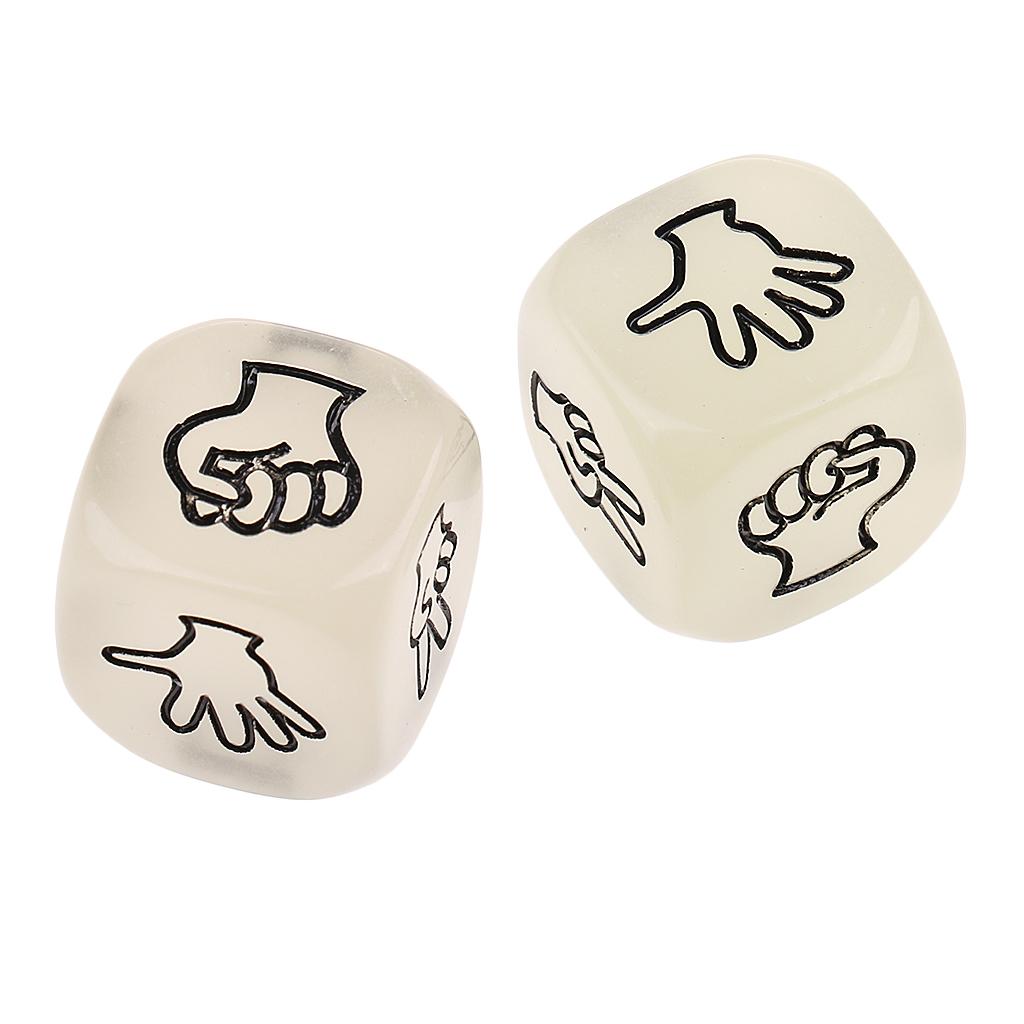 4x2 Pieces Finger-guessing Game Funny Dice Rock-Paper-Scissors Entertainment