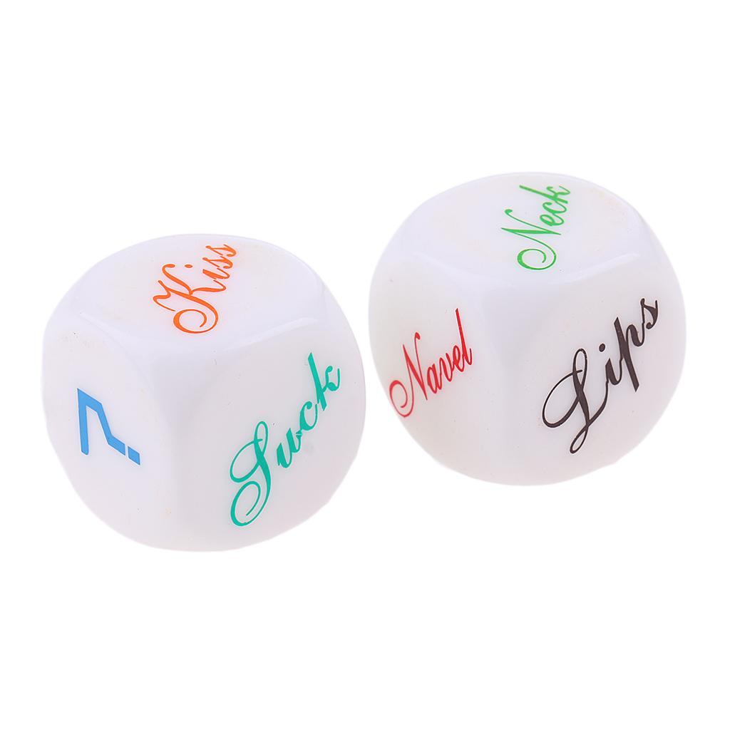 2x2pcs D6 Glow in Dark Dices Couple Foreplay Game Dice Seduction Intimate Gift