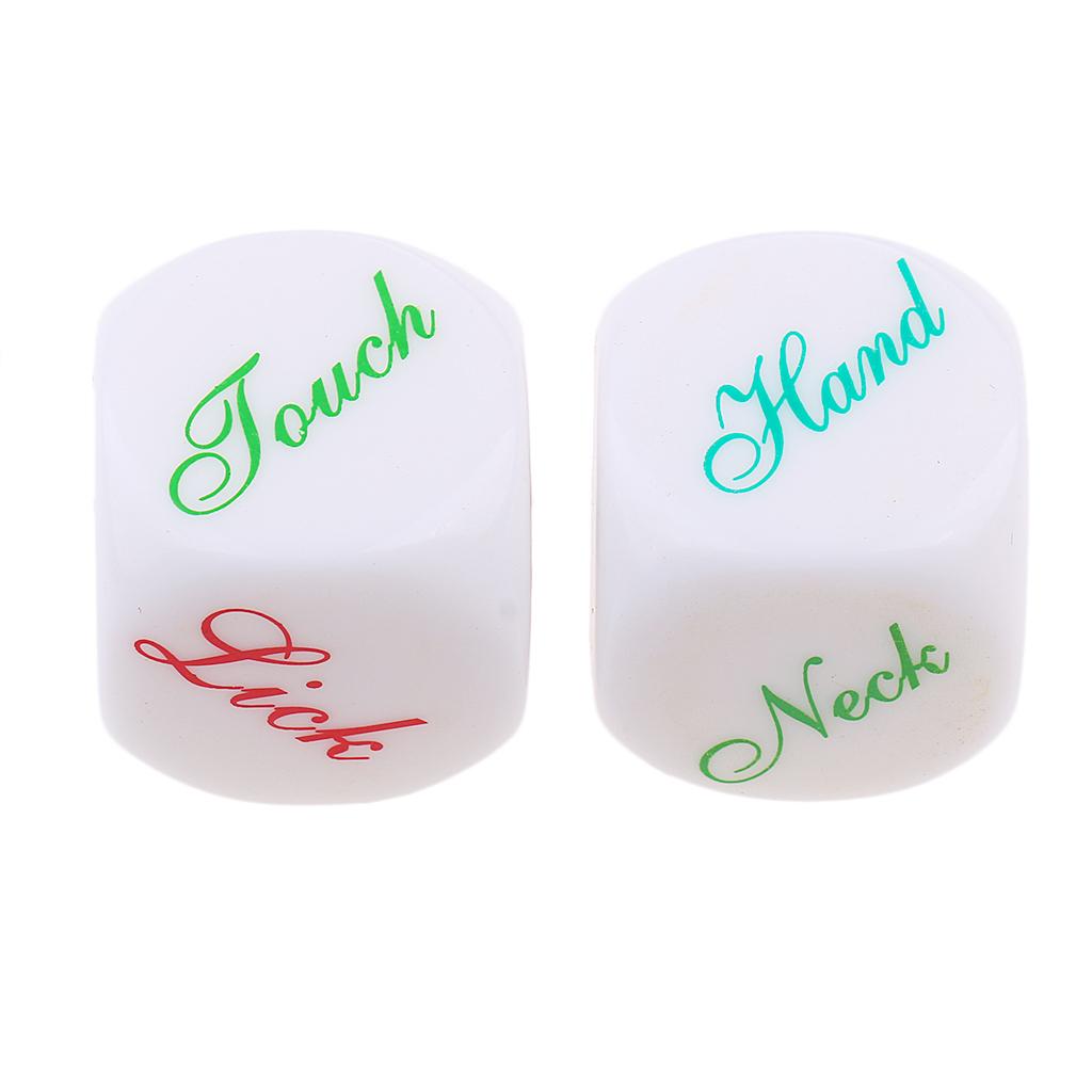 3x2pcs D6 Glow in Dark Dices Couple Foreplay Game Dice Seduction Intimate Gift