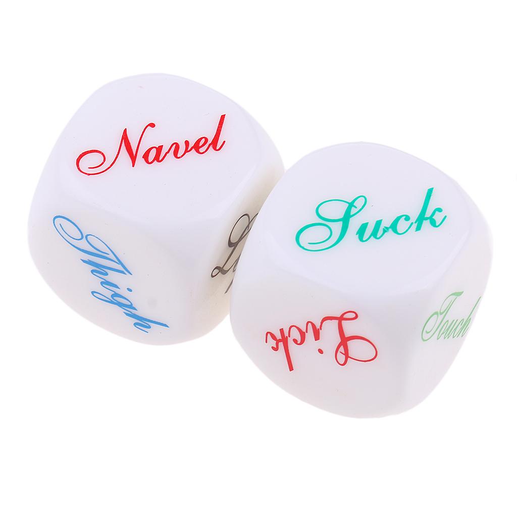 2x2pcs D6 Glow in Dark Dices Couple Foreplay Game Dice Seduction Intimate Gift