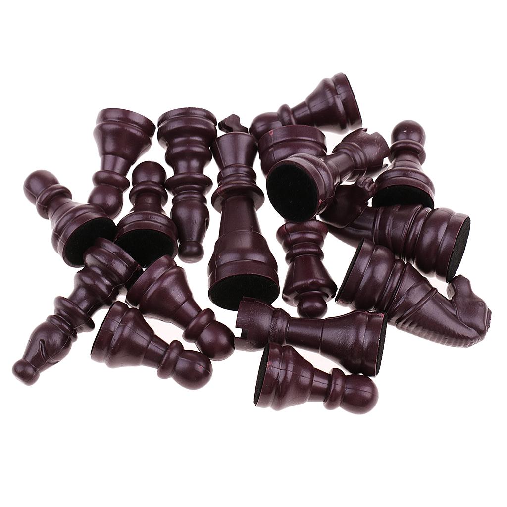 32 Pieces Replacement Plastic Chess Pieces/Chessman Set beige