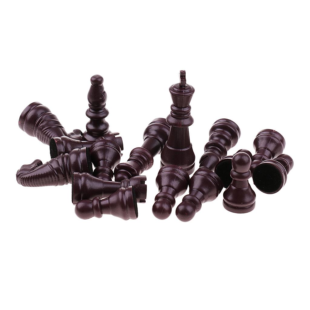 32 Pieces Replacement Plastic Chess Pieces/Chessman Set beige