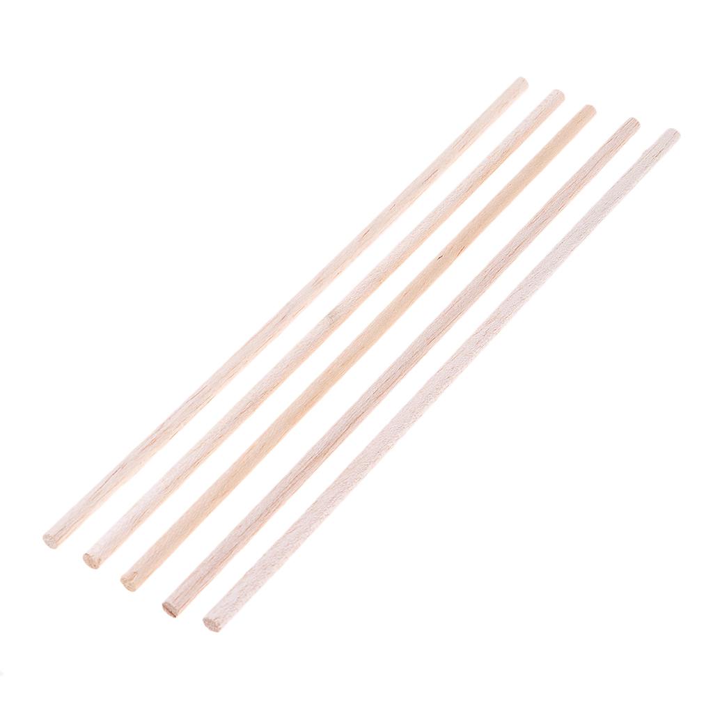 10pcs 250mm Craft Sticks Round Rod Balsa Wood Bar Hobby Model DIY Accessory