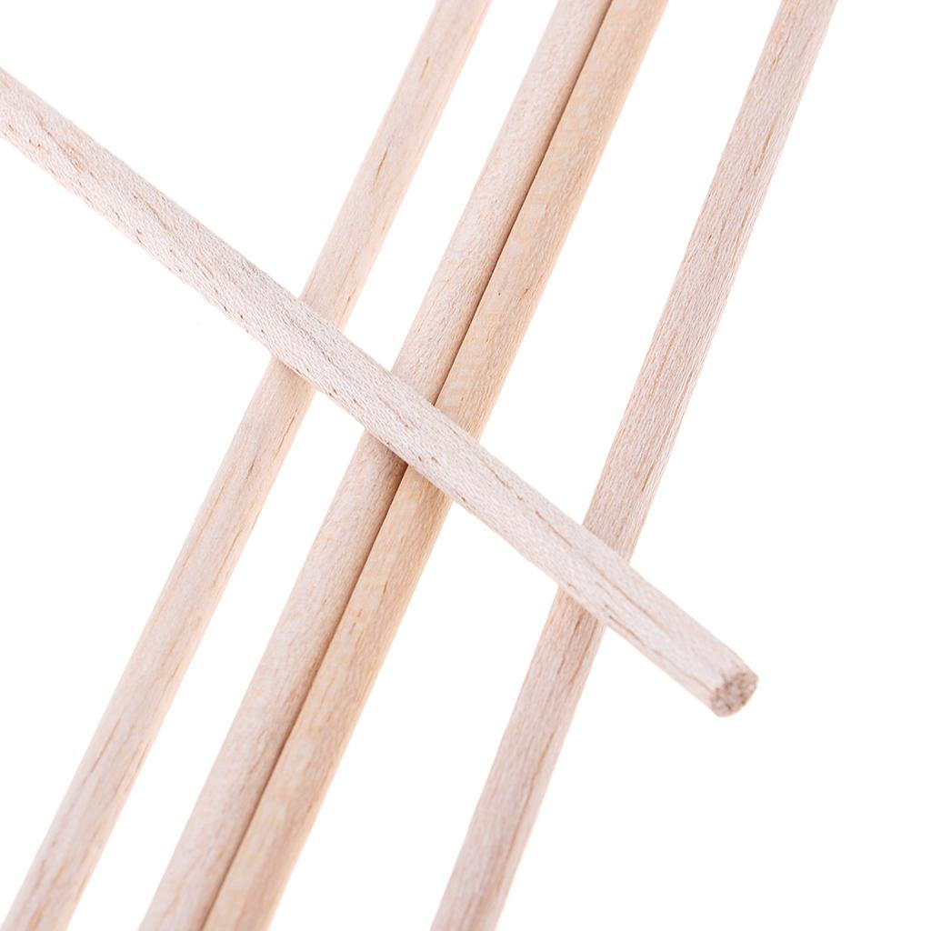 10pcs 250mm Craft Sticks Round Rod Balsa Wood Bar Hobby Model DIY Accessory