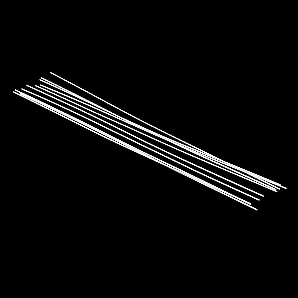 2x10 Pieces ABS Plastic Round Solid Rod Model Making Building Material 1x250mm