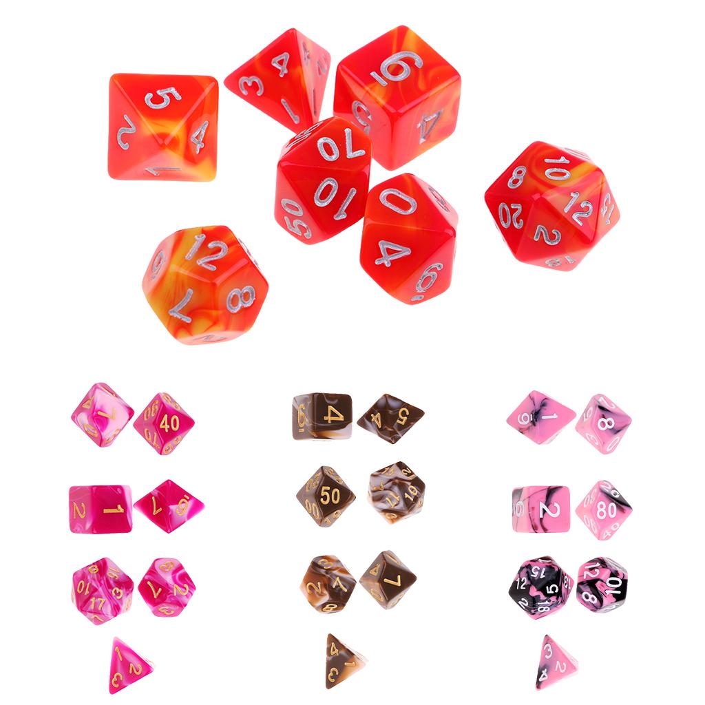 3x7 Pcs Polyhedral Dice Set for Dungeons and Dragons DND RPG   Table Games A