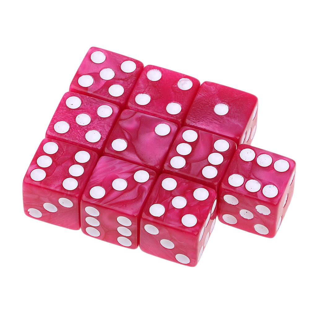 2x10Piece Six Sided D6 Dice Square Dotted for Dungeons and Dragons Toys Red