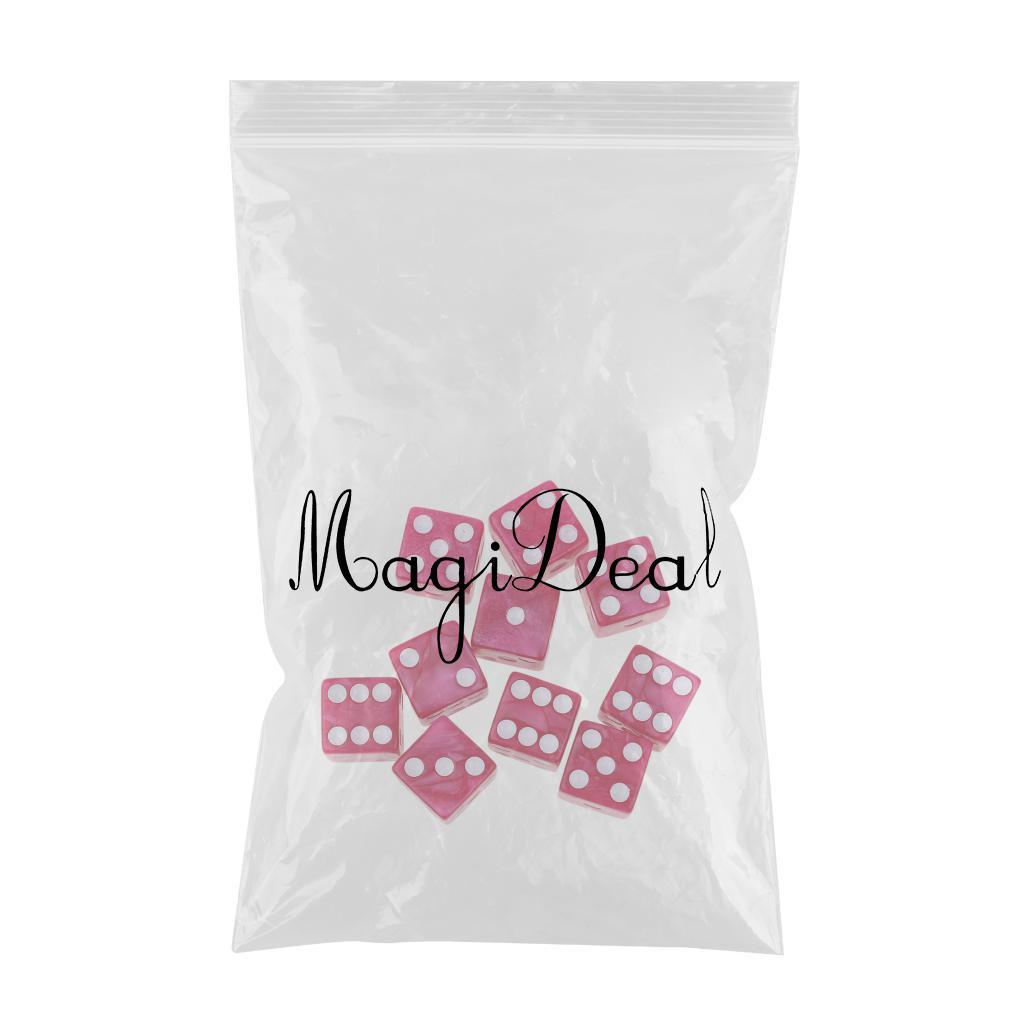 4x10Piece Six Sided D6 Dice Square Dotted for Dungeons and Dragons Toys Red