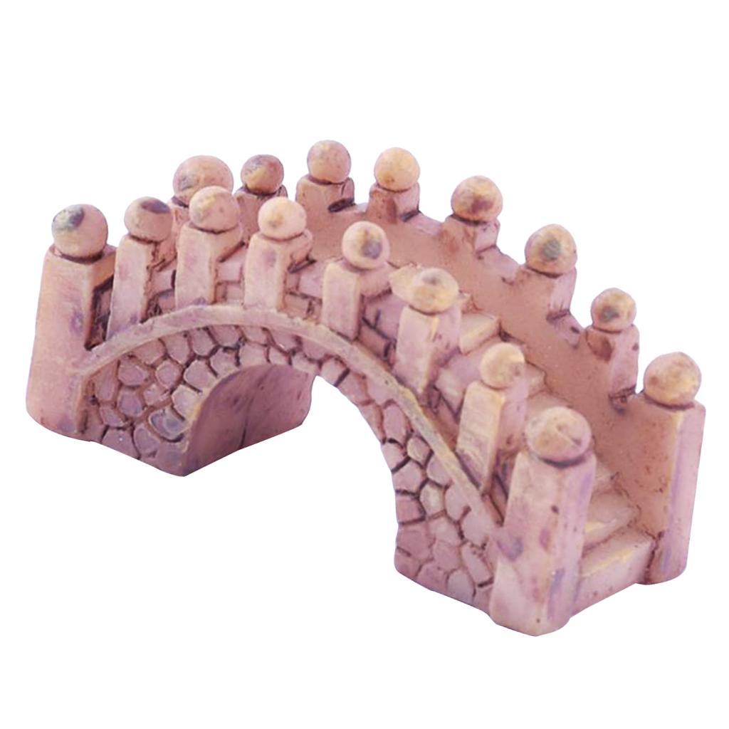 2xHangzhou Resin Bridge Figurine Fairy Garden DIY Micro Landscape Decoration