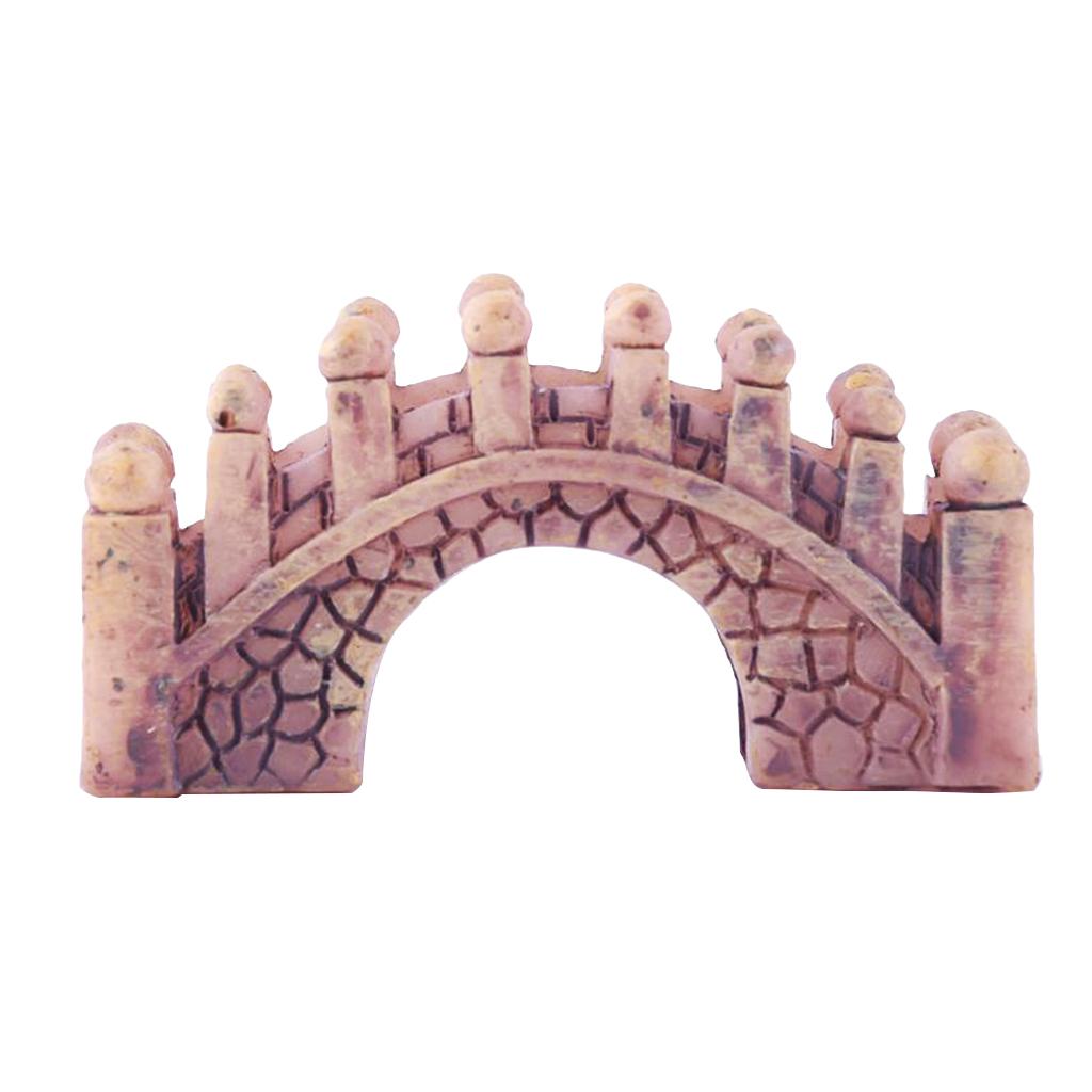 4xHangzhou Resin Bridge Figurine Fairy Garden DIY Micro Landscape Decoration