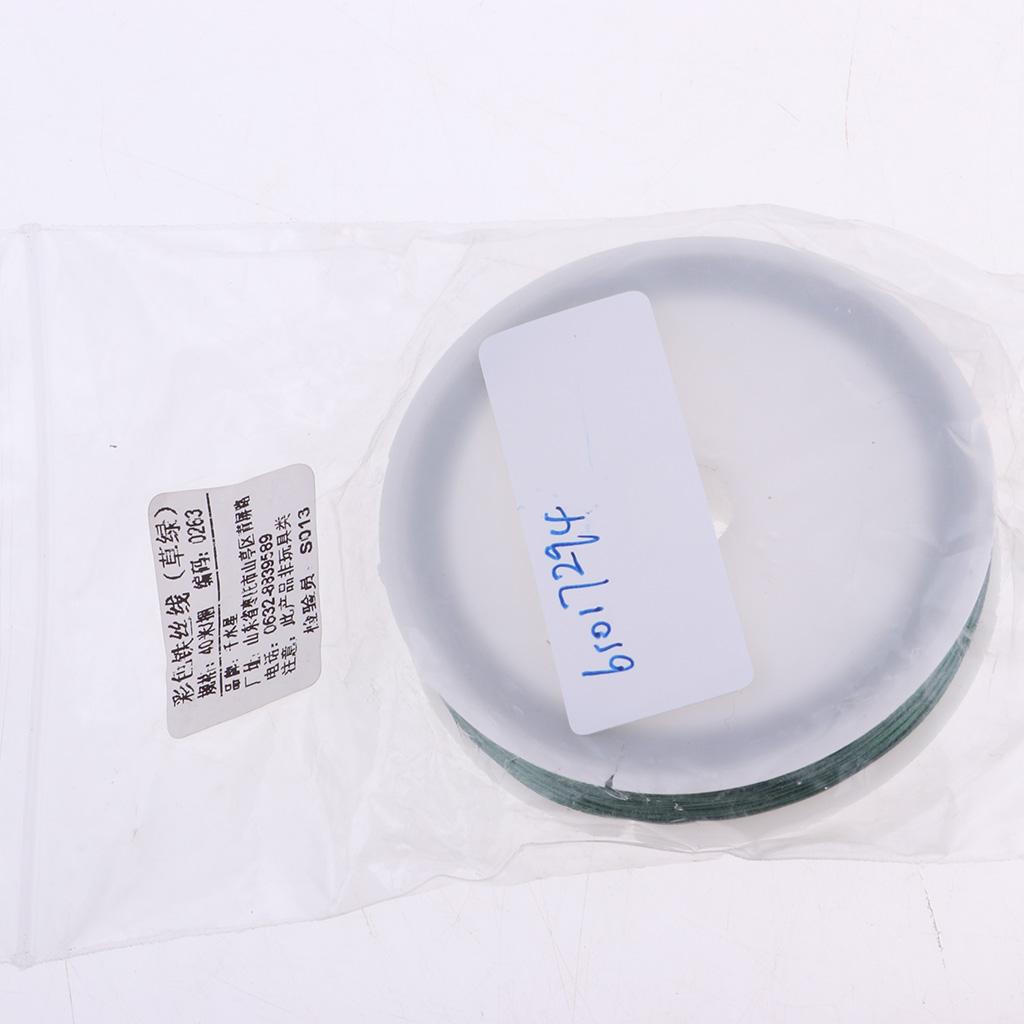 2x40m Iron Wire Thin Iron Line for DIY Model Making & Binding Green