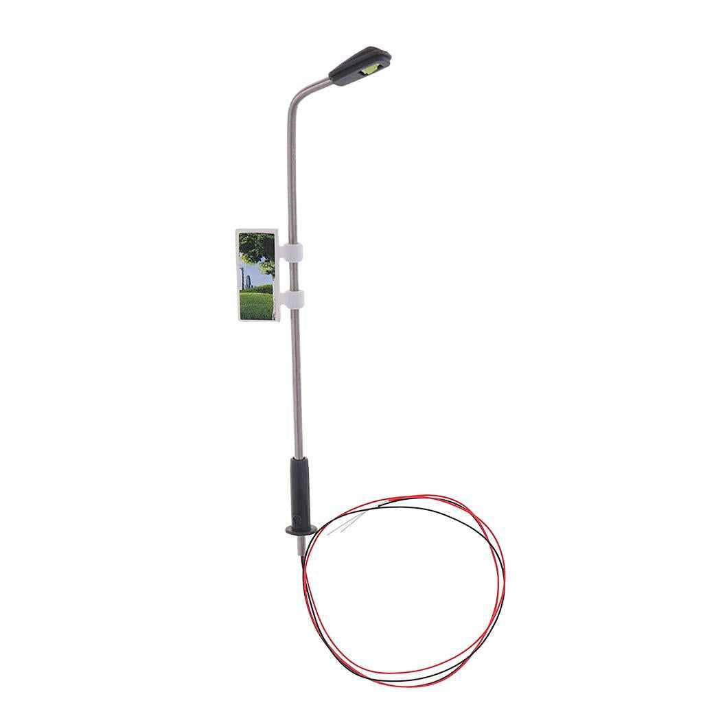 20Pc Stainless Steel LED Light Wire Lamppost 1/200 for Diorama Architecture Scenery Building