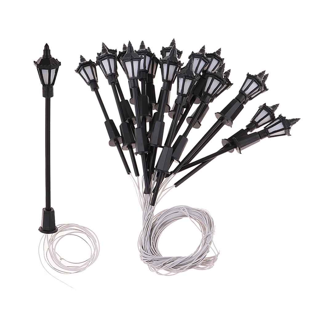 20pc 1:100 Scale HO Scale Led Street Lights for Sand Table Model Decor 7cm