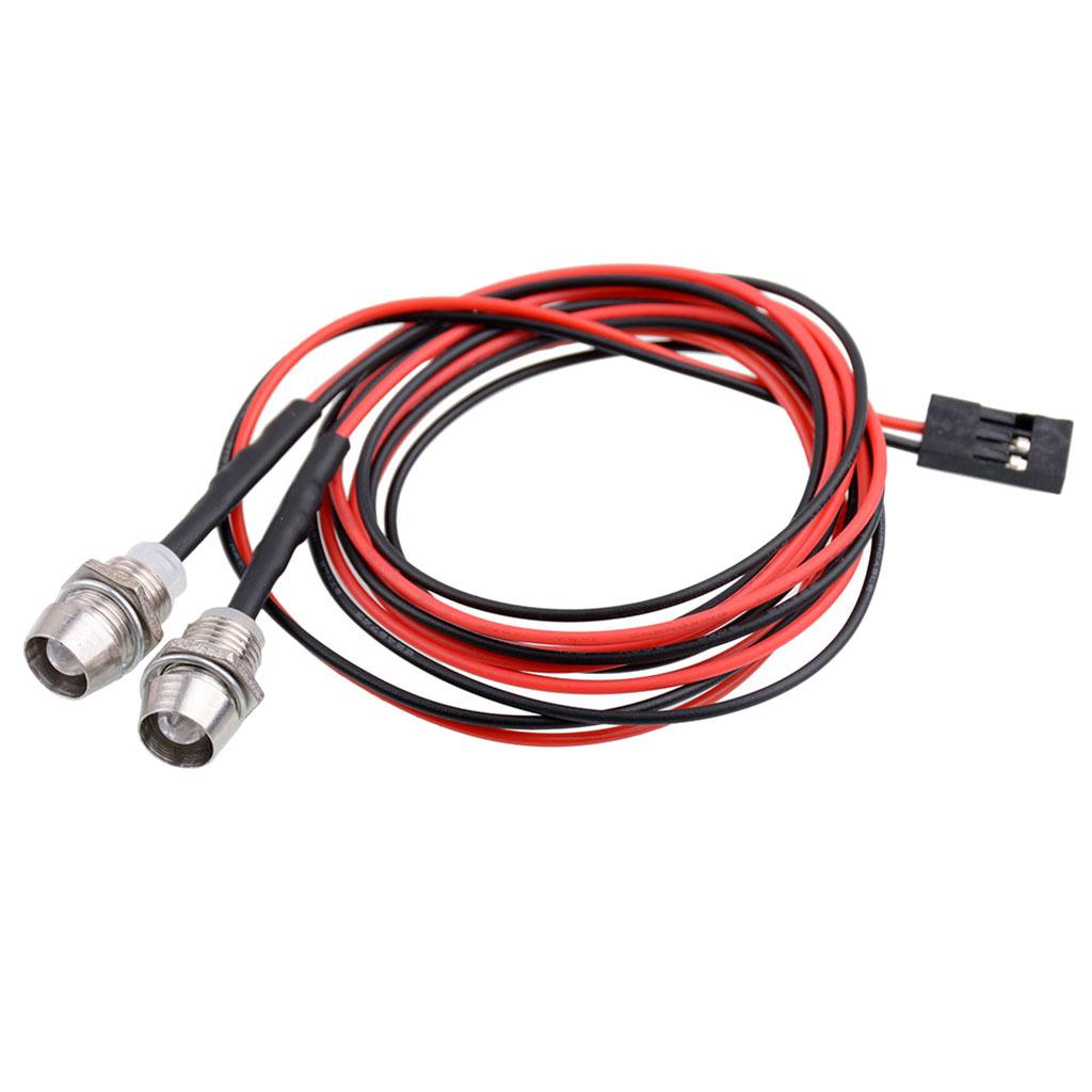 2xRC LED Lamp Light for 1/5 1/8 1/10 1/12 1/16 Car Truck Parts Accessory