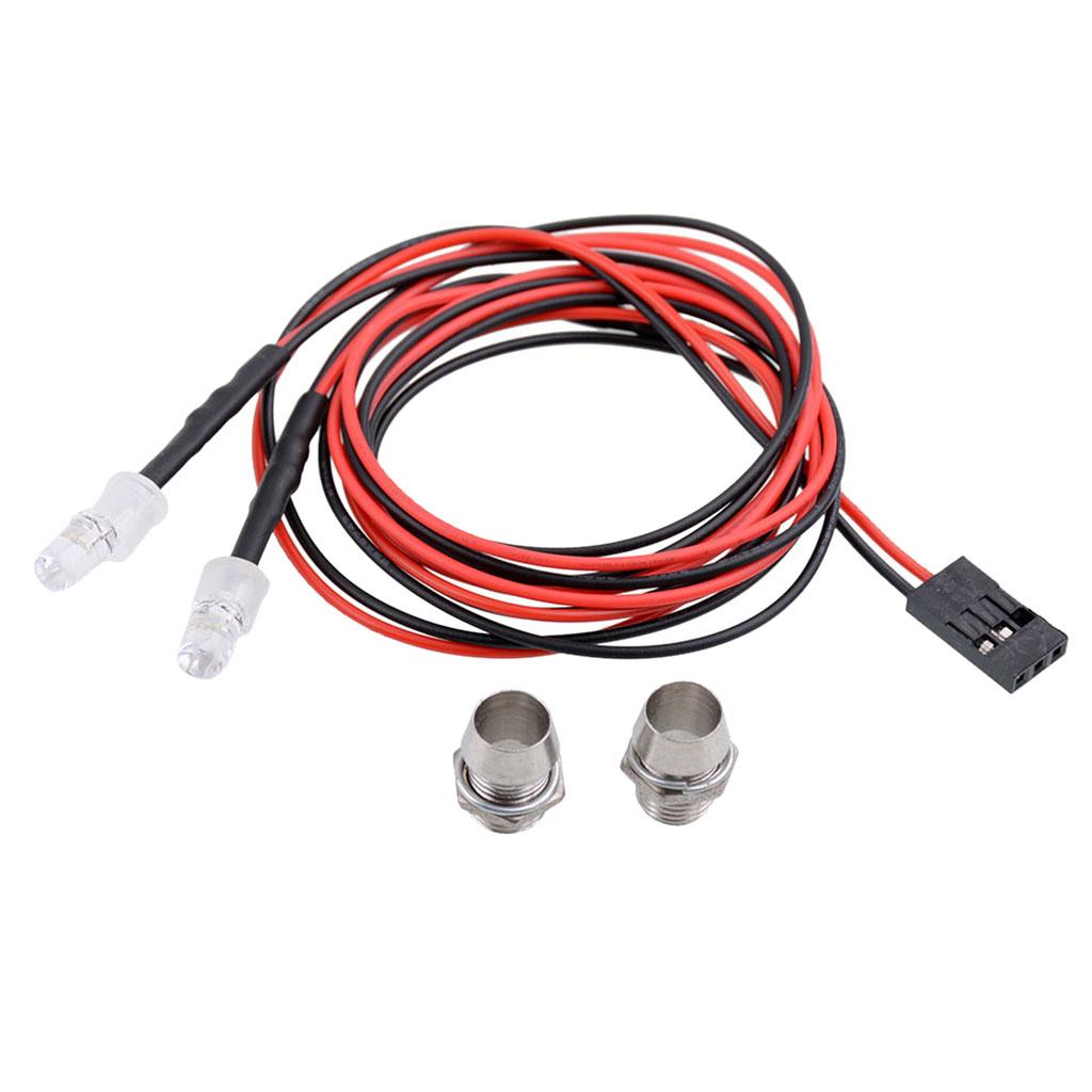 3xRC LED Lamp Light for 1/5 1/8 1/10 1/12 1/16 Car Truck Parts Accessory