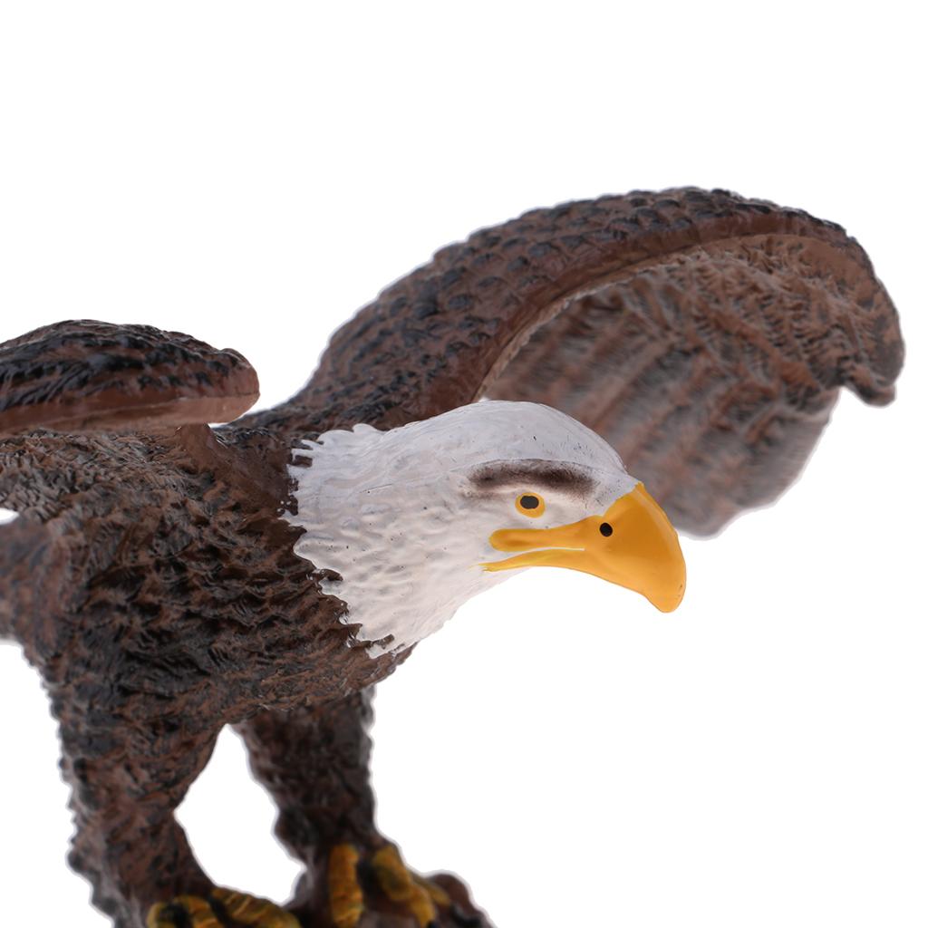 3xSimulation Animal Model Eagle LifeLike for Home Garden Miniature Props Decor