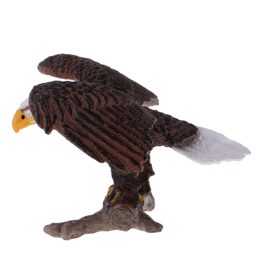 4xSimulation Animal Model Eagle LifeLike for Home Garden Miniature Props Decor