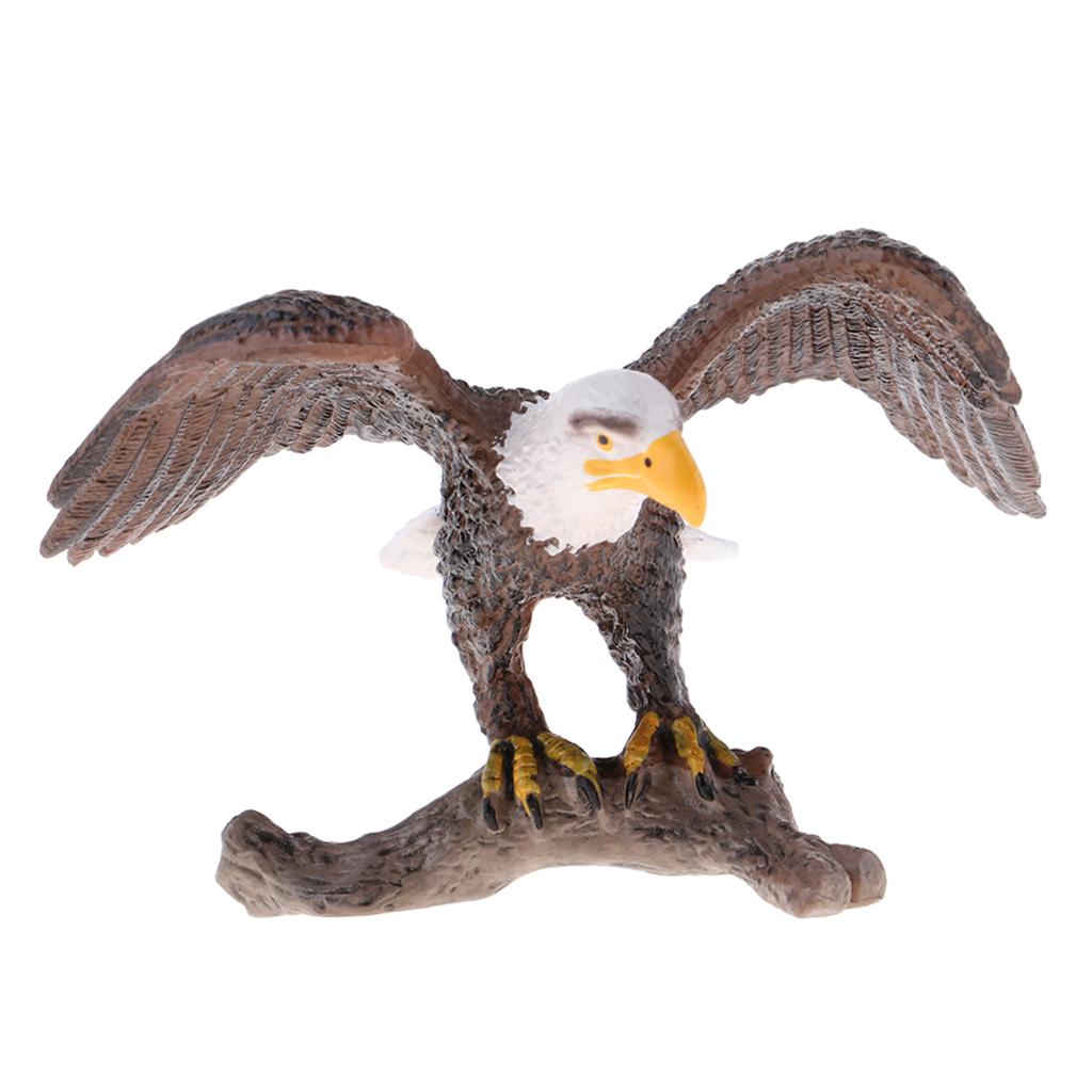 3xSimulation Animal Model Eagle LifeLike for Home Garden Miniature Props Decor