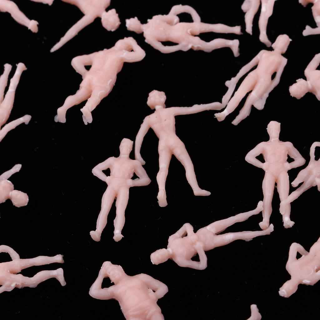 1/87 Scale Mini Plastic People Figures Miniatures Beach Crowd Model Trains HO