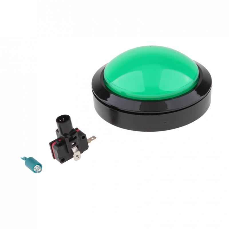 Dome Shaped Jumbo LED Illuminated Self-resetting Push Button Switch Green
