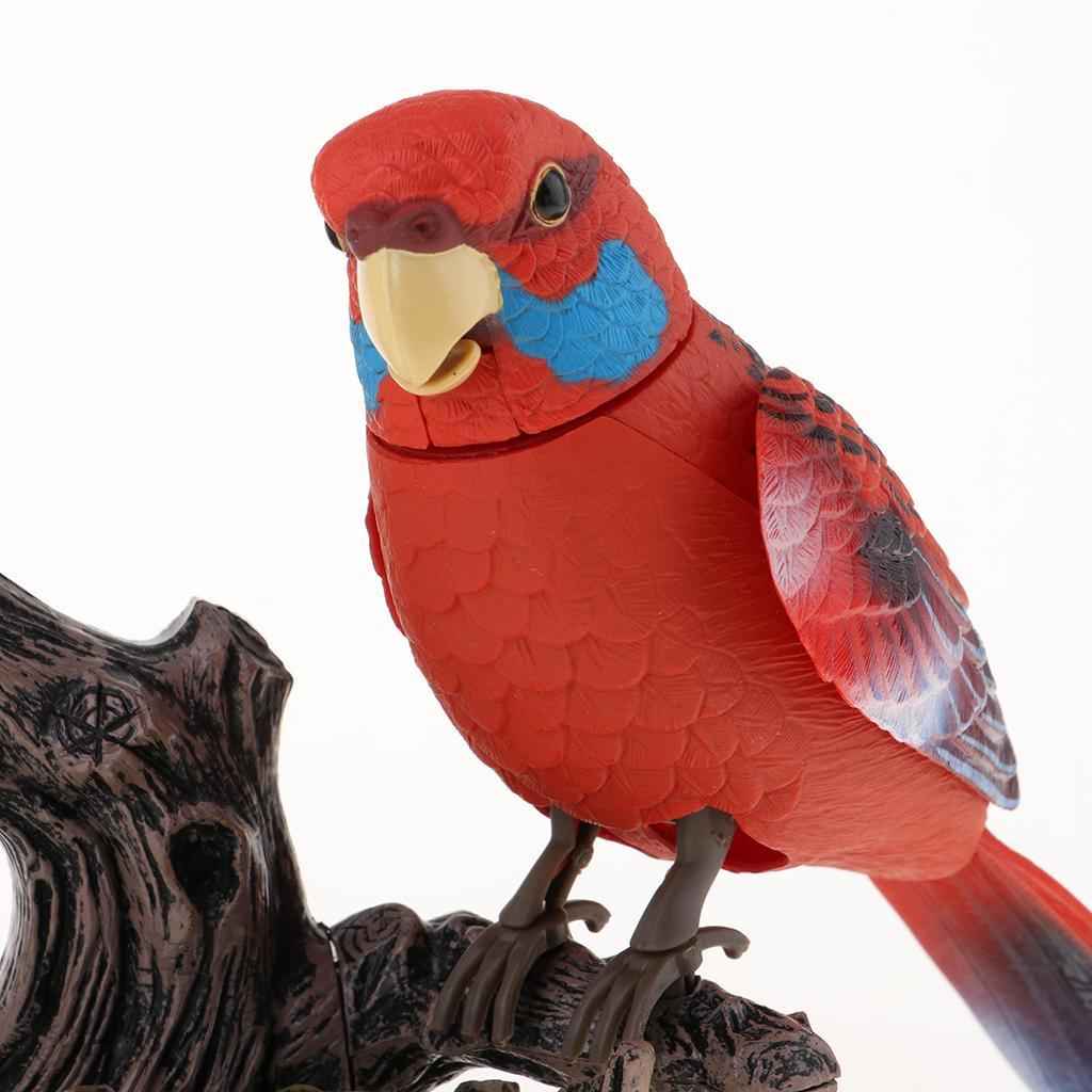 Simulated Chirping Dancing Parrot Realistic Motion Sensor Singing Moving Toy