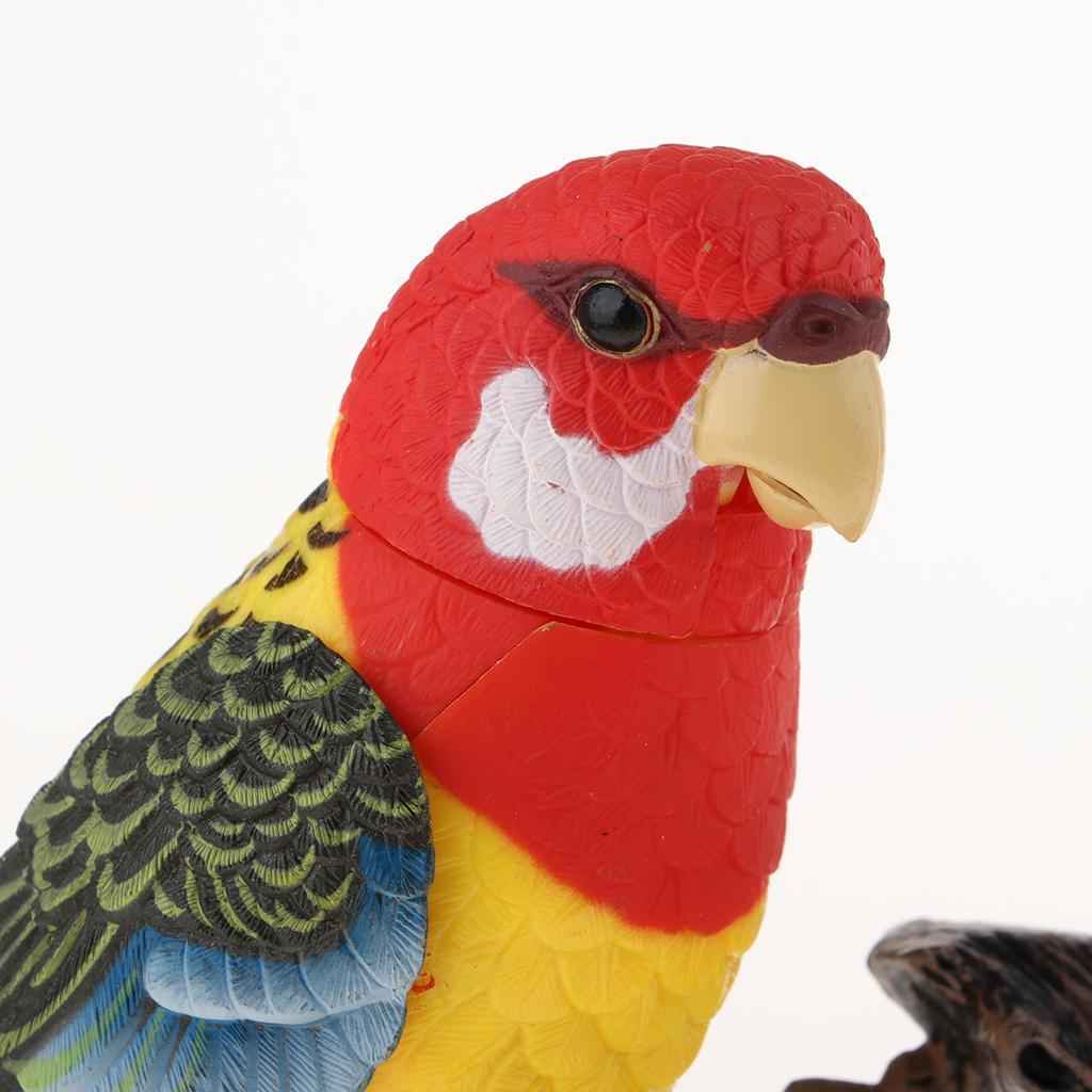 Simulated Chirping Dancing Parrot Realistic Motion Sensor Singing Moving Toy