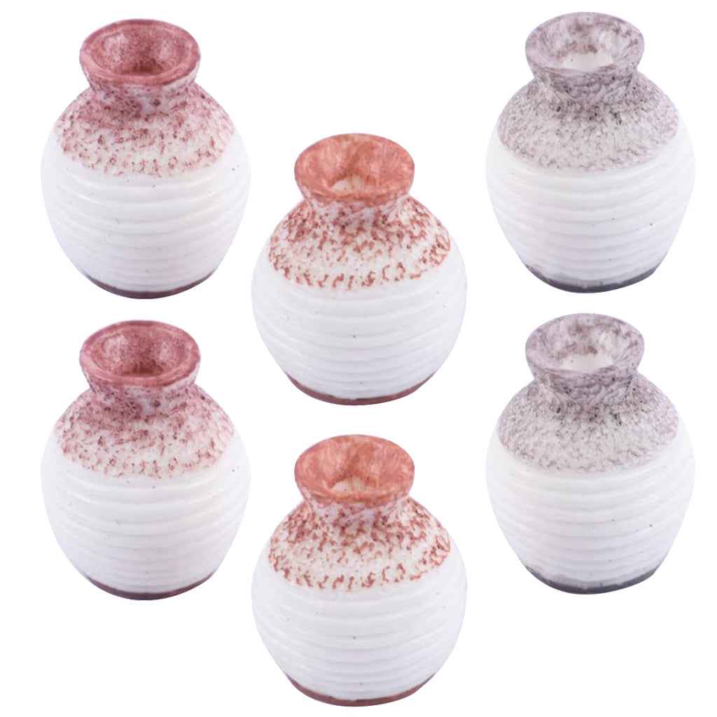 6Pcs Creative Miniature Vase Model Dollhouse Accessories