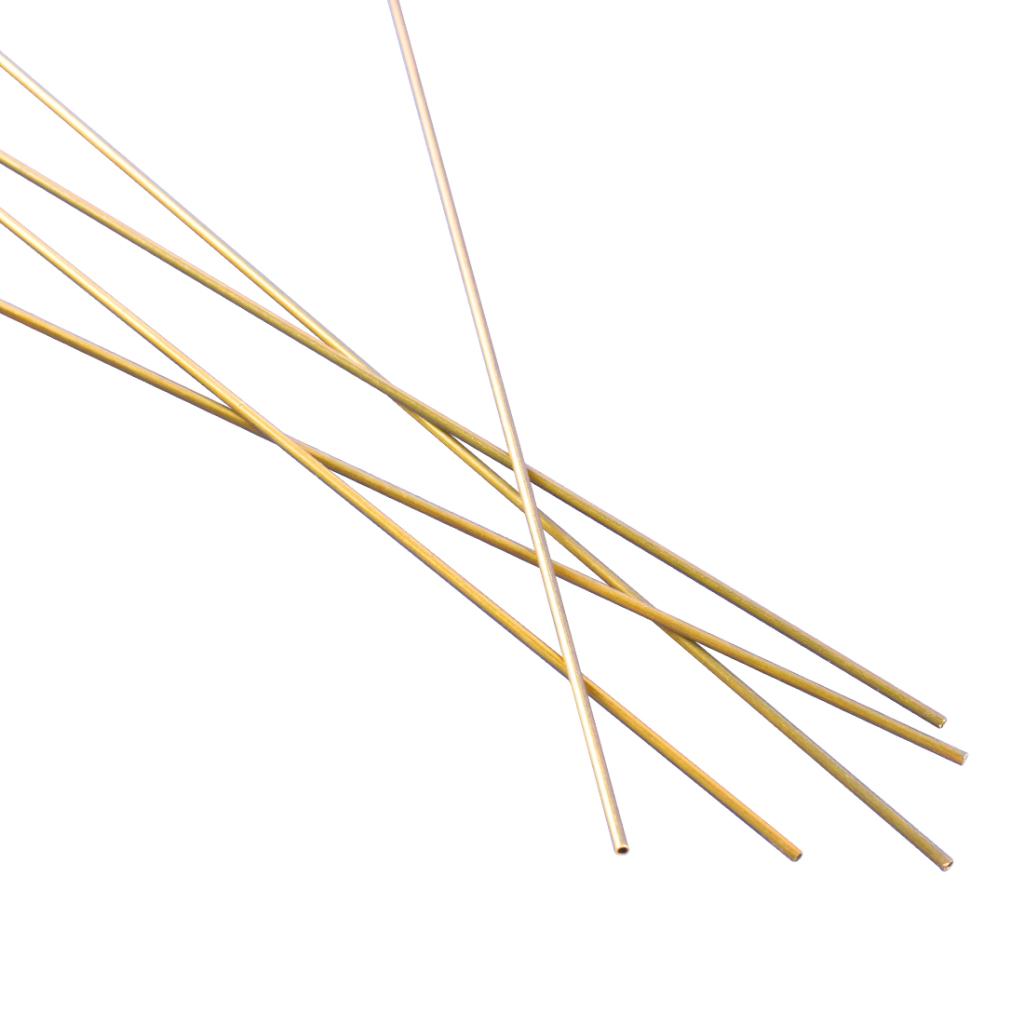 3x5pcs Brass Tubes Brass Rods Round Copper Bar Metal Stick DIY 300mm C