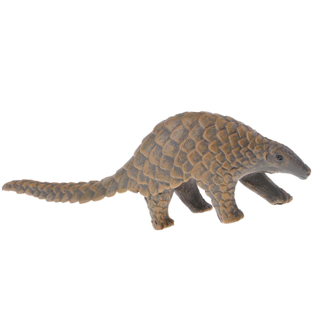3xSimulation Manis Pentadactyla Figure Animal Model Home Ornament Kids Toy